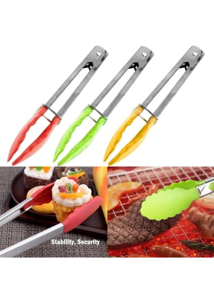 Yeşil Stil Paslanmaz Çelik Barbekü Maşa Ergonomik Saplı Isıya Dayanıklı Metal Yemek Servis Izgara Yemek Maşası Mutfak Pişirme Aksesuarları Için (Yurt Dışından) fiyatları