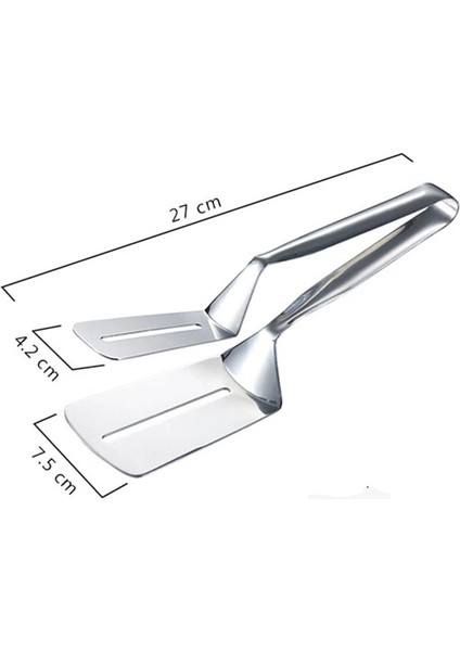 Gümüş Tarzı Paslanmaz Çelik Gıda Maşası Kızarmış Balık Biftek Klipsi Maşa Barbekü Izgara Maşası Yapışmaz Barbekü Izgara Pişirme Maşası Mutfak Aletleri (Yurt Dışından)