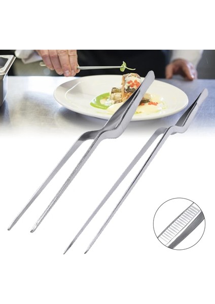 21CM Tarzı Mutfak Cımbız Barbekü Gıda Cımbız Klip Mef Maşa Barbekü Pişirme Barbekü Araçları Için Paslanmaz Çelik Taşınabilir (Yurt Dışından)