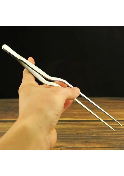 21CM Tarzı Mutfak Cımbız Barbekü Gıda Cımbız Klip Mef Maşa Barbekü Pişirme Barbekü Araçları Için Paslanmaz Çelik Taşınabilir (Yurt Dışından)