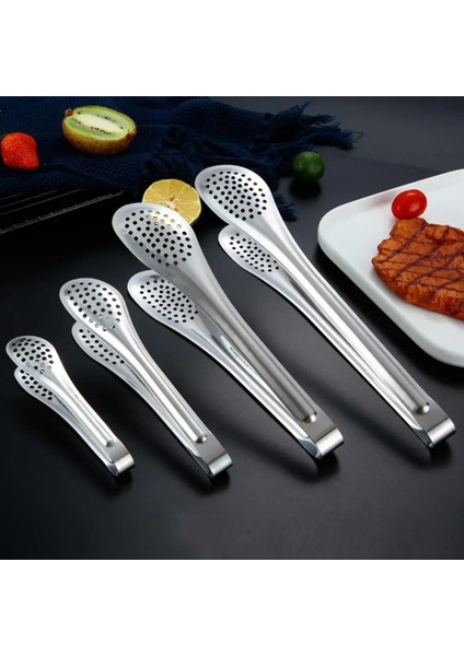 232X46X30 mm Stili Mutfak Gereçleri Paslanmaz Çelik Mutfak Maşası Küçük Barbekü Izgara Pişirme Maşası Barbekü Et Salatası Yemek Maşası Kelepçe Buz Maşası Klip (Yurt Dışından) fiyatları