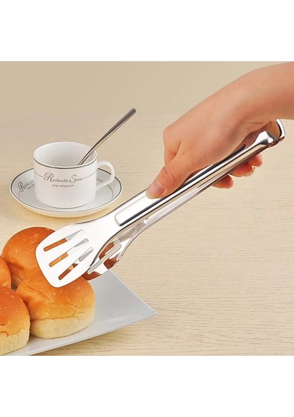 S 9 Inç Stili Barbekü Izgara Pense Aracı Barbekü Pişirme Aracı Salata Ekmek Spagetti Servis Maşası Paslanmaz Çelik Pense Mutfak Aracı Aksesuar (Yurt Dışından) indirimleri