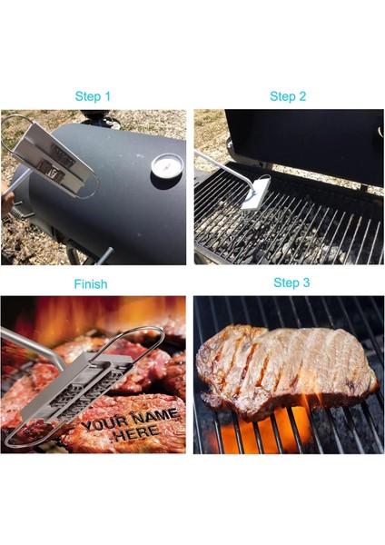Barbekü Et Ing Demir Maşa Dıy Açık Barbekü Mektubu Baskılı Biftek Et Imza Adı Işaretleme Damga Izgara Aracı Mutfak Eşyaları (Yurt Dışından) fiyatları