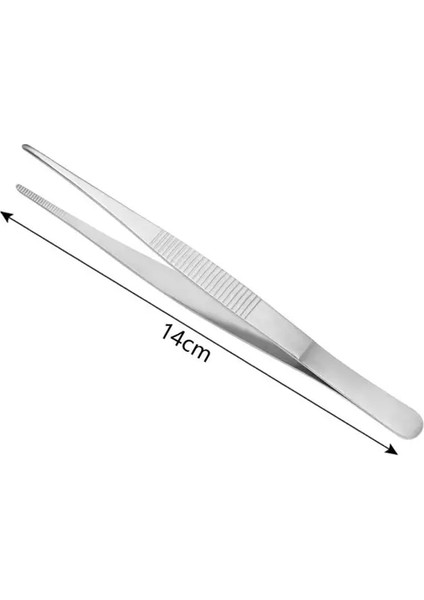 14CM Tarzı 1 Adet Mutfak Alet Barbekü Maşa Gıda Maşa Gıda Klip Paslanmaz Çelik Churrasco Cımbız Klip Barbekü Büfe Restoran Araçları (Yurt Dışından)