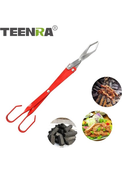 Kırmızı Stil Teenra Barbekü Karbon Fırın Kömür Maşası Paslanmaz Çelik Pense Plastik Saplı Barbekü Aracı Isıya Dayanıklı Güvenli Kullanım Klasörü Karbon Aracı (Yurt Dışından) fiyatları