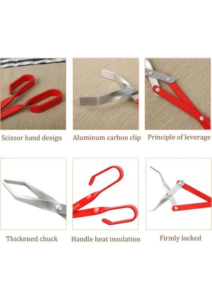 Kırmızı Stil Teenra Barbekü Karbon Fırın Kömür Maşası Paslanmaz Çelik Pense Plastik Saplı Barbekü Aracı Isıya Dayanıklı Güvenli Kullanım Klasörü Karbon Aracı (Yurt Dışından) fırsatları