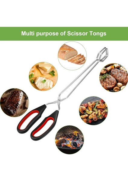 M Tarzı Barbekü Araçları Barbekü Klip Izgara Maşası Uzun Saplı Gıda Maşası Salata Ekmek Kızartma Servis Klipsi Mutfak Pişirme Maşası Barbekü Aksesuarları (Yurt Dışından) indirimleri