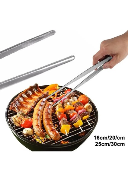 30CM Tarzı cm Düz Dişli Cımbız Barbekü Paslanmaz Çelik Uzun Yemek Maşası Ev Bahçe Mutfak Barbekü Aracı (Yurt Dışından) fiyatları