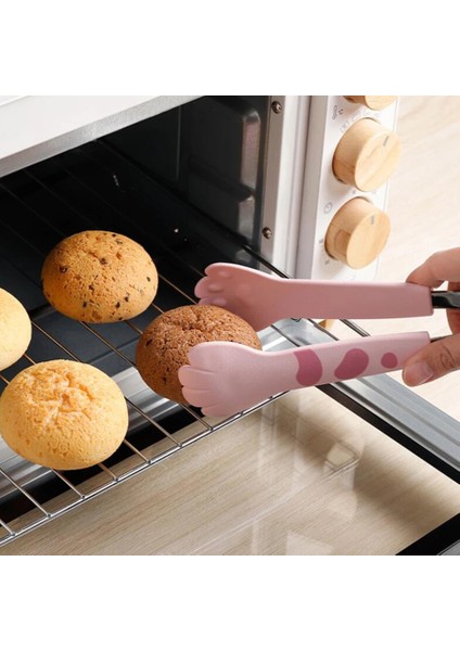PINK-24CM Style Sevimli Kedi Pençesi Şekli Maşa Maşa Servis Buz Küpü Meyveler Şeker Barbekü Izgara Maşası Mutfak Pişirme Aksesuarları (Yurt Dışından) modelleri