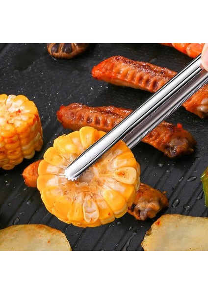 Orta Stil Yeni Paslanmaz Çelik Barbekü Maşası Japon Ekmek Maşası Yemek Maşası Biftek Maşası Uzatılmış Barbekü Maşası Mutfak Aletleri (Yurt Dışından) fırsatları