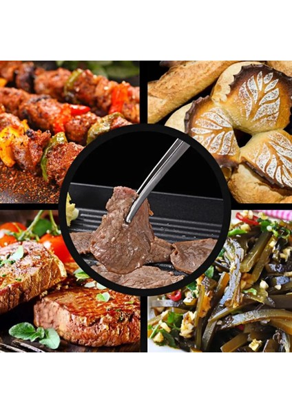 No.2 Tarzı Gıda Maşası Uzun Saplı Isıya Dayanıklı Gıda Sınıfı Paslanmaz Çelik Dayanıklı Mutfak Klipsi Pişirme Malzemeleri Barbekü Araçları (Yurt Dışından) fırsatları