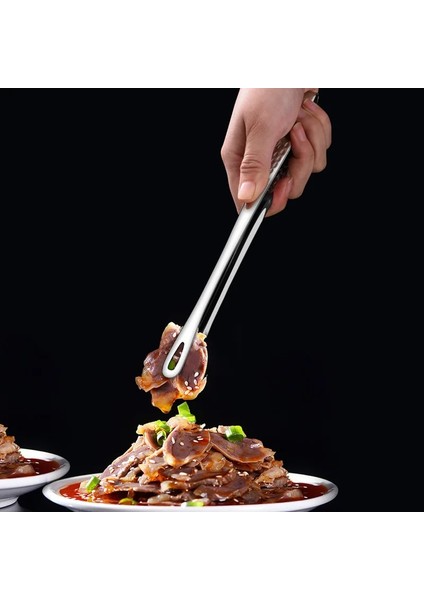 Büyük Gümüş Tarzı Paslanmaz Çelik Gıda Maşası Uzun Saplı Kaymaz Kore Barbekü Maşası Biftek Maşası Barbekü Mutfak Pişirme Araçları Aksesuarları (Yurt Dışından) fiyatları