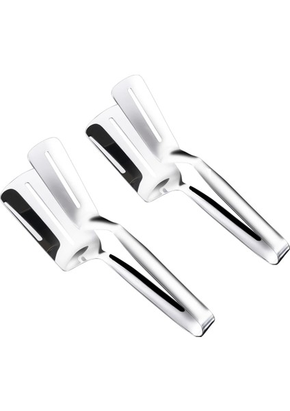 2 Adet Maşa Stili Barbekü Klipsi Gıda Maşası Mutfak Barbekü Aletleri Oluklu Çift Spatula Biftek Kelepçeleri Etler Saygısız Mutfak Aksesuarları (Yurt Dışından)