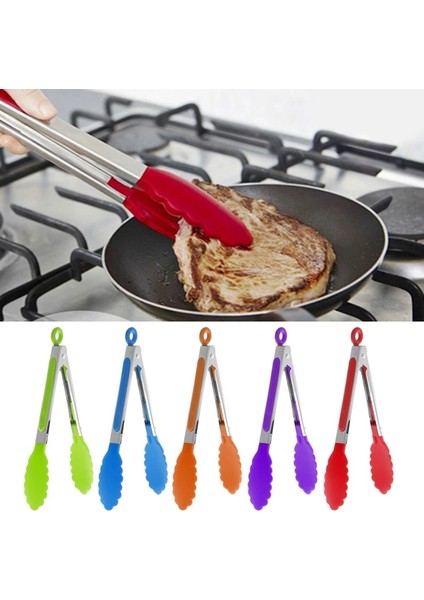 Pl Stili Licone Pişirme Gıda Servis Barbekü Paslanmaz Maşa Çelik Saplı Gereçler Mutfak Aracı Malzemeleri (Yurt Dışından) fiyatları