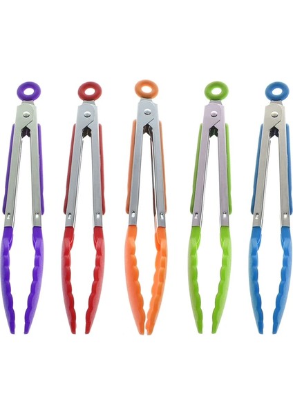 Pl Stili Licone Pişirme Gıda Servis Barbekü Paslanmaz Maşa Çelik Saplı Gereçler Mutfak Aracı Malzemeleri (Yurt Dışından) modelleri