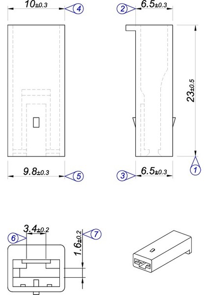 Konnektör Kılıfı - 1 Li Erkek Konnektör 10 Adet (KE3201)