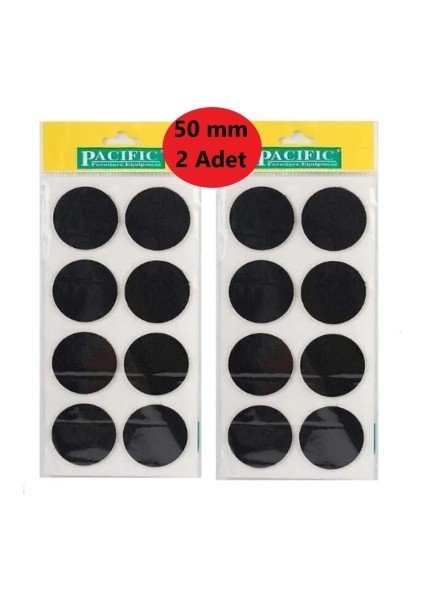 Zemin Koruyucu 50 mm Siyah Keçe, Ses ve Çizik Önleyici Siyah Mobilya Keçesi 2 Adet