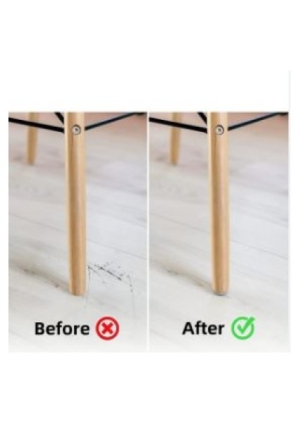 Zemin Koruyucu 50 mm Siyah Keçe, Ses ve Çizik Önleyici Siyah Mobilya Keçesi 2 Adet modelleri