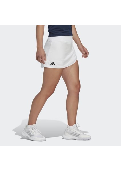 Adidas HS1455 Club Skirt Kadın Beyaz Tenis Eteği