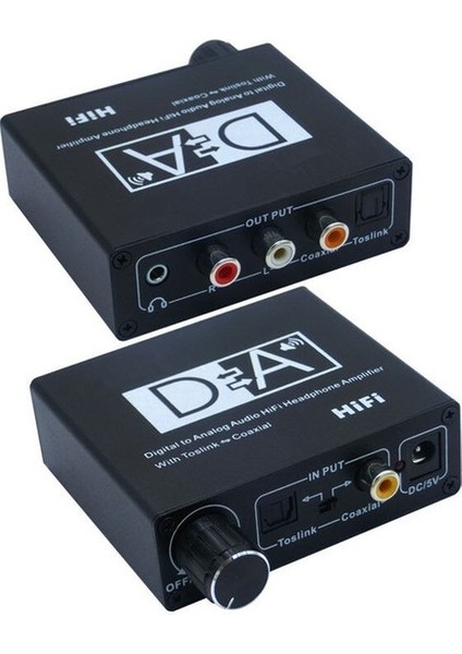 Koaksiyel Dijital - Analog Rca 3.5mm Ses Hifi Dönüştürücü Adaptör, Spdif Toslink Dijital - Analog Ses Anahtarı ile (Yurt Dışından)