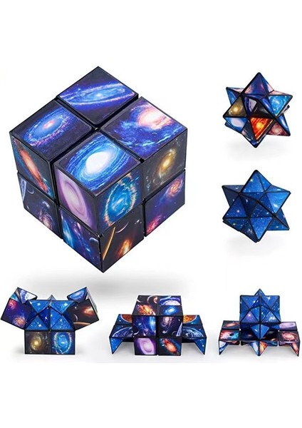 Yıldızlı Gökyüzü Çeşitliliği Rubik Küpü 3D Stereo Sonsuz Rubik Küpü (Yurt Dışından)