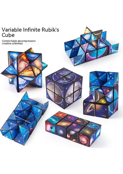 Yıldızlı Gökyüzü Çeşitliliği Rubik Küpü 3D Stereo Sonsuz Rubik Küpü (Yurt Dışından)