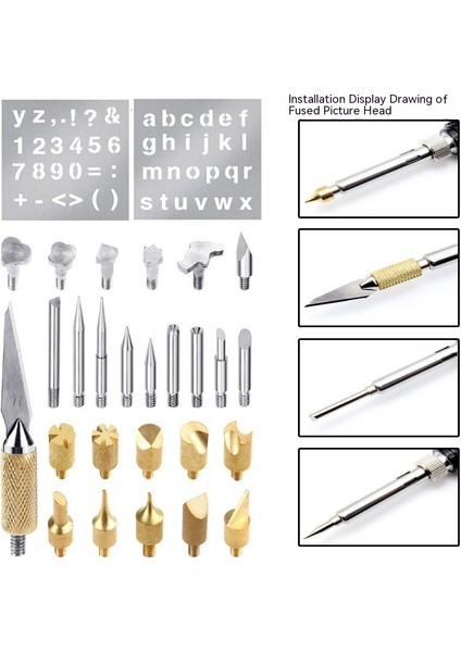 Termostatik Havya 28 Parçalı Isıtmalı Boyama ve Gravür Lehim Kalemleri Seti (Yurt Dışından)