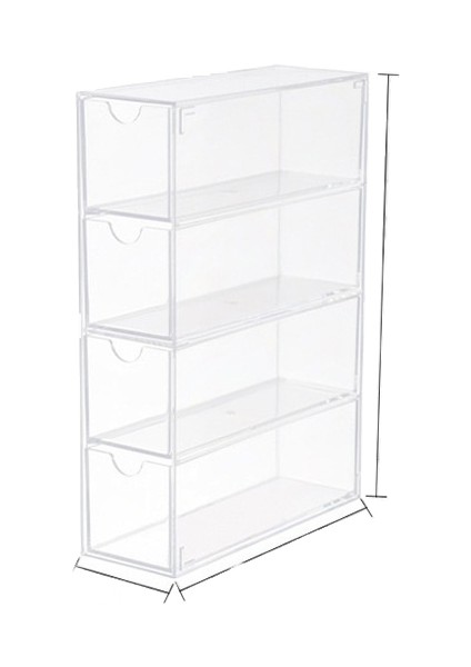 Akrilik Dört Katmanlı Gözlük Saklama Kutusu Güneş Gözlüğü Masaüstü Toz Kutusu (Yurt Dışından)