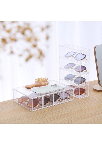 Akrilik Dört Katmanlı Gözlük Saklama Kutusu Güneş Gözlüğü Masaüstü Toz Kutusu (Yurt Dışından) fiyatları