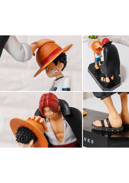 One Piece Luffy And Red-Haired Shanks Figure Figures Ornaments (Yurt Dışından)