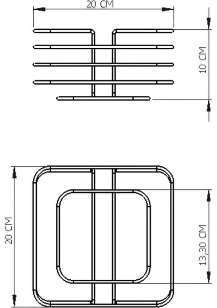 Gümüş Çok Amaçlı Oval Köşeli Kare Sepet - Metal Paslanmaz modelleri