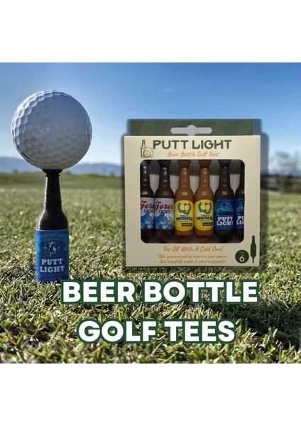 Bira Şişesi Golf Çivili Golf Tişörtü, 6'lı Paket (Yurt Dışından) fiyatları
