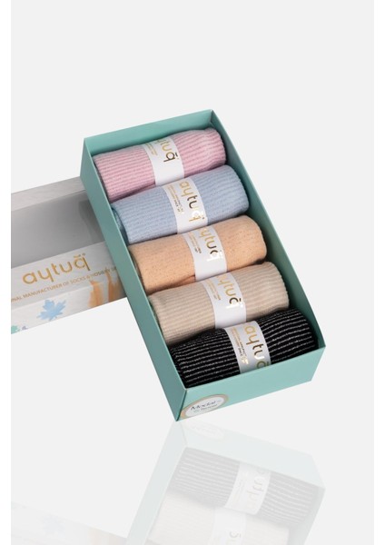 Kadın Modal 5 Çift Özel Kutulu Patik 33244