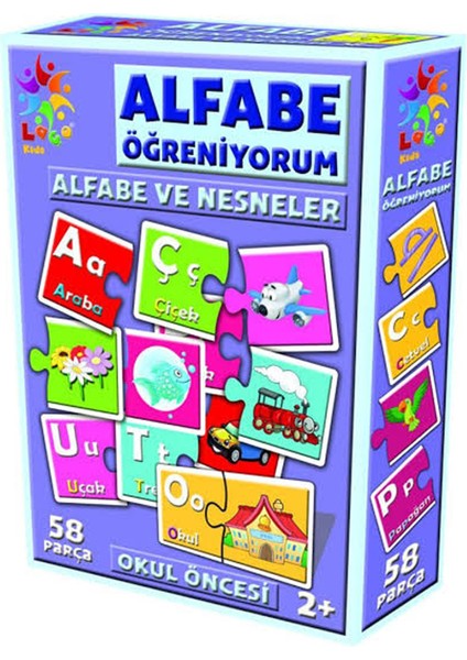 Çetiner Group Laço Alfabe Öğreniyorum Kelime Eşleştirme Eğitici Kutu Oyunu