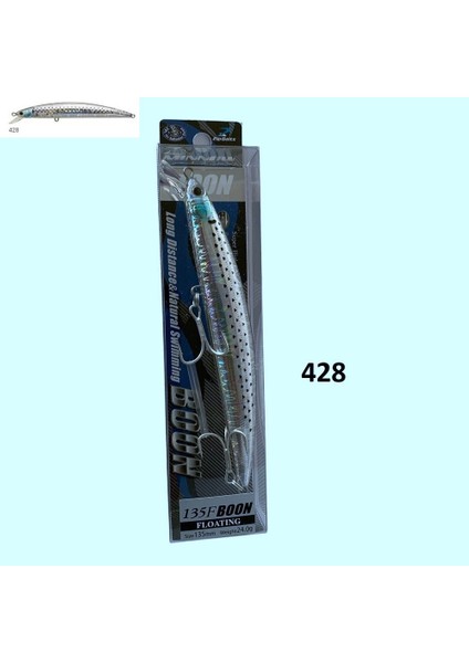 Zipbaits Minnow Boon 135F Rolling Wobbling 24GR Maket Yem