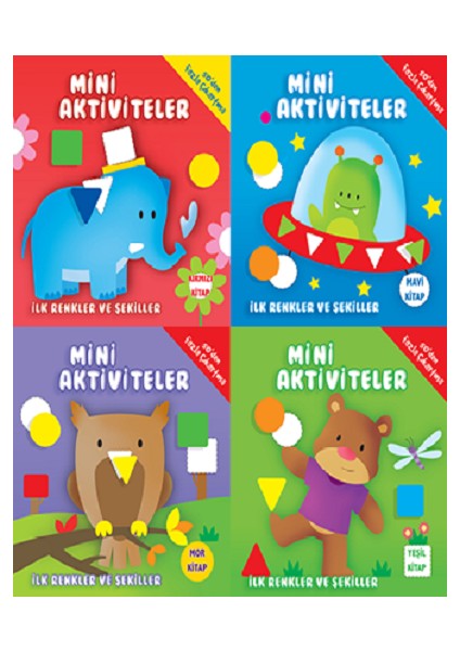 Parıltı Mini Aktiviteler Seti (Ilk Renkler ve Şekiller) 4 Kitap