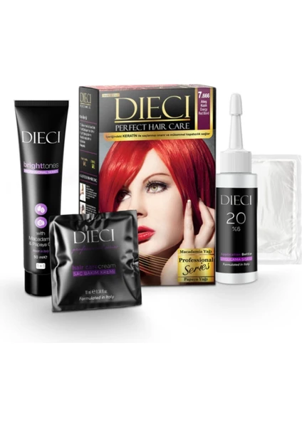 Kit Saç Boyası 7.666 Ateş Kızılı Energy Red Blond