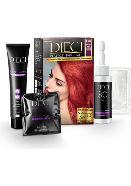 Kit Saç Boyası 8.666 Romantik Kızıl Lıght Energy Red Blond