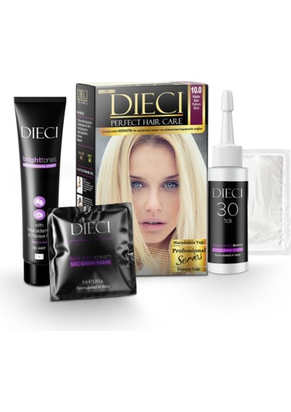 Kit Saç Boyası 10.0 Platin Sarı Platınum Blond