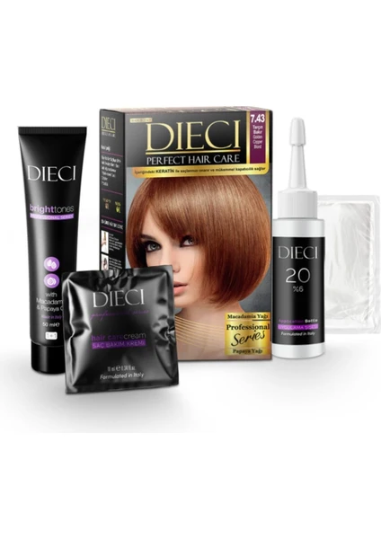 Kit Saç Boyası 7.43 Tarçın Bakır Golden Copper Blond