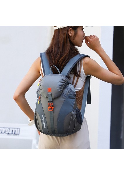 Çift Tarzı Sırt Çantası Rahat Bisiklet Yürüyüş Spor Sırt Çantası Büyük Kapasiteli Su Geçirmez Açık Dağcılık Çantası (Yurt Dışından)