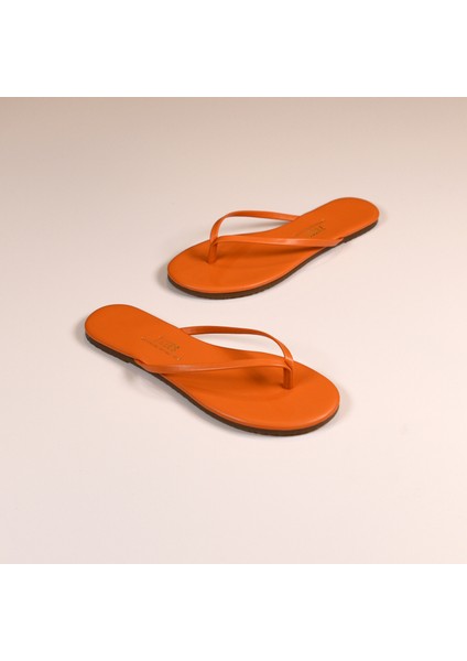 Kadın Turuncu Parmak Arası Terlik modelleri