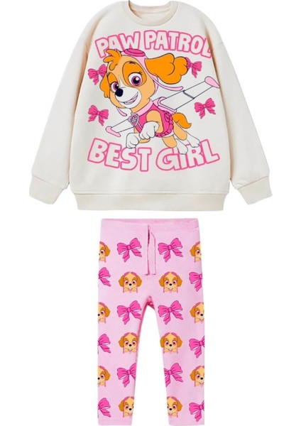 2-8 Yaş Aralığı Paw Patrol Best Girl Sweatshirt ve Fitilli Taytlı Takım