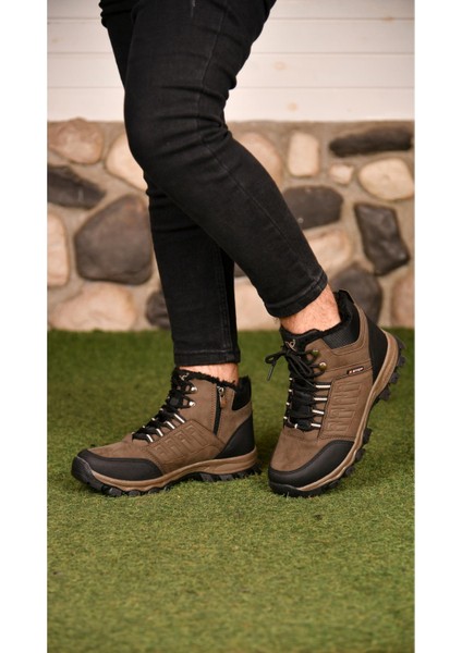 Erkek Suni Deri Içi Yünlü Suya Dayanıklı Ortopedik Bağcıklı Kışlık Bot modelleri