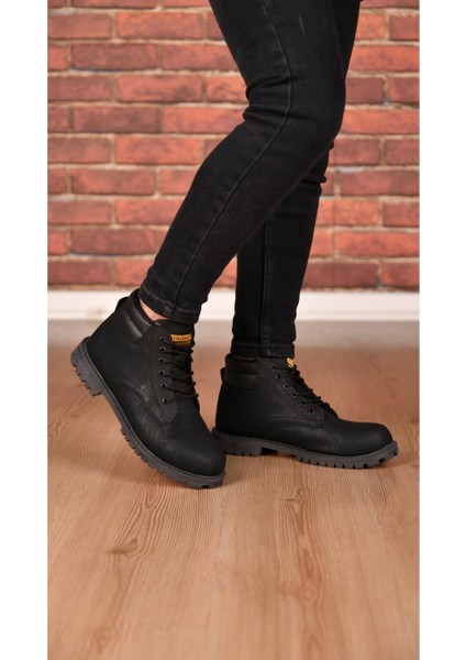 Erkek Suni Deri Içi Yünlü Suya Dayanıklı Ortopedik Bağcıklı Kışlık Bot fiyatları