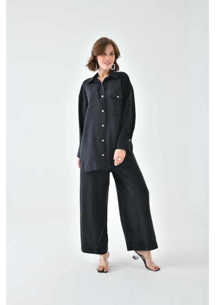 Kadın Modal Cepli Takım Siyah 30717 modelleri