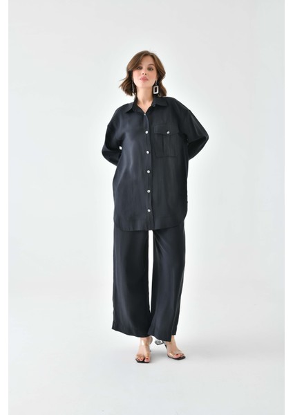 Kadın Modal Cepli Takım Siyah 30717 fırsatları