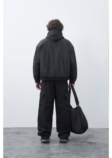 Siyah Oversize Bumber Ceket