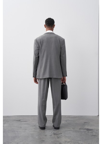 Antrasit Rahat Kalıp Kruvaze Takım Elbise modelleri