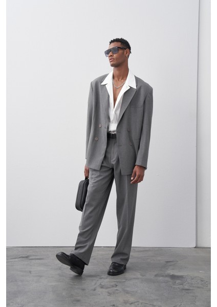 Antrasit Rahat Kalıp Kruvaze Takım Elbise fırsatları